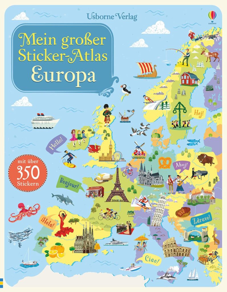 Mein großer Sticker-Atlas Europa